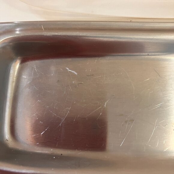German WMF Cromargan Stainless Steel Double Jam/Condiment Set, Butter Dish -1970 - Picture 5 of 10